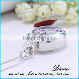 2016 FASHION Wholesale Round Glass Locket Pendant Organic Dried Flower Necklace thumbnail-4