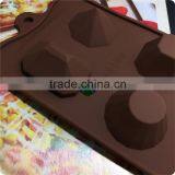 CTBED-224 Cholocate Mold 6 Even Jewel Safe Silicone Cake Mould Not Dyeing Not Fade Silicone Break Apart Chocolate Bar Mold thumbnail-2