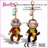 Hot Selling New Design Fashion Pretty Gifts and Promotional Gift Wholesale Cheap Plush Toy Keychains Monkey thumbnail-1