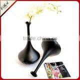 Wholesale Classic Black Swan Hand Carved Glass Vase High-grade Fashion Decoration Home Furnishing thumbnail-3