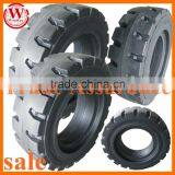 A Set of 4 Solid Flat Proof Skid Steer Tires 12-16.5 12x16.5 for Bobcat 843 853 863 873 thumbnail-1