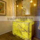 2017 NEW BACKLIT ONYX BATHROOM VANITYTOPS & SINKS thumbnail-5