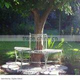 Vintage Garden Metal Round Tree Bench thumbnail-2