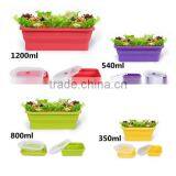 Silicone Outdoor Food Box Silicone Collapsible Outdoor Food Box Silicone NON Leaking Food Box