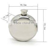 5 OZ Mirror Stainless Steel Flagon / Stainless Steel Hip Flask / Stainless Steel Wine Bottles (with Small Funnel) thumbnail-3