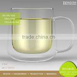 Unique Shaped Coffee Tea Double Wall Milk Glass Cup thumbnail-3