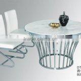 DT11 Luxury Granite Marble Top 48 Inch Round Dining Table Sets thumbnail-2
