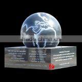 Outdoor Stone Ball Fountain With Map thumbnail-1
