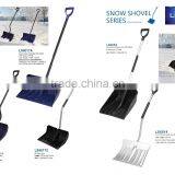 14" Plastic Snow Shovel With Long Metal Handle thumbnail-3