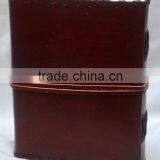 Handmade Vintage Strip Closer Side Stitch Leather Notebook thumbnail-2