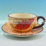 Ceramic Coffee Mug With Saucers thumbnail-1