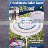 2016 as Seen on tv Fitted Mosaic Table Cover Pvc Table Cover Table go Round thumbnail-3
