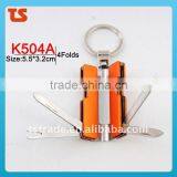2014 New Stock Mini Stainless Steel Multi Function Pocket Keychain Kinfe Tools K504A thumbnail-1