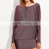 Hot Pink Long Sleeve Elastic Cotton Warm Party Dresses Vestidos Sexy Mini Pencil Club Bodycon Bandage Dress thumbnail-1