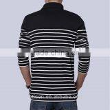 Stripe Long Sleeve Polo Shirt for Men Casual Men's Polo Shirts Full Sleeves Shirt Wholesale thumbnail-2