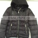 White feather jacket high quality cheap overrun stock clothing stock stock garment