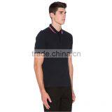 Wholesale Woven Collar Oversized Men Polo Shirt Black Polo Shirts thumbnail-2