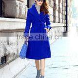 100% Hand Made Cool Blue Winter Women Coat thumbnail-2