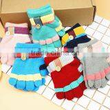 TC13017 Wholesale Cute Winter Kids Acrylic Gloves New Fashion Knit Five Fingers Gloves thumbnail-5