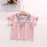 Summer Child Clothes Set Girls Clothing Flying Sleeves Round Neck t Shirt Baby Striped Wide Leg Pants Two Piece thumbnail-4