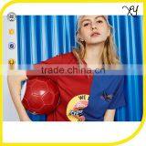 2017 Fashio Cool Contrast Color Blue and Red T-shirt Girl Drifit Sports t Shirt thumbnail-2