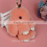 2017 New Real Genuine Rex Rabbit Furs Keychain Pendant Bag Car Charm Tag Cute Mini Rabbit Toy Doll thumbnail-4