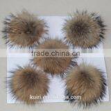 10-15cm Raccoon Fur Ball for Women's Beanies Fur Pompoms For Hat And Cap Bag Charm Accessories thumbnail-5