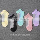 WS-46 Women Summer Novelty Transparent Grid Socks Glass Crystal Silk Cool Mesh Knit Sheer Soks thumbnail-5