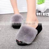 2017 High-Heeled Rabbit Fur Slippers Women Fashion Autumn Winter Fur Slides Platform Women Shoes Women Slippers Fslipper-2 thumbnail-3