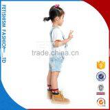 100% Denim Cotton Wholesale Kids Girls Overalls Belt Pants Fashion Clothes For Sale thumbnail-2