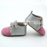 Wholesale Rose Pink Genuine Leather Moccasins Baby Shoes With 2017 thumbnail-5