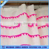 Hot Selling Wholesale 100% Polyester Showerproof Curtains With Dyeing Tassel thumbnail-2