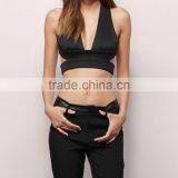 M726 D.Y Fashion 2016 Ladies Women Black Wholesale Back Cross Bikini Crop Tops thumbnail-2
