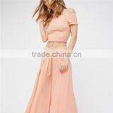 Fancy Wide Trousers Solide Color Dress Pants for Women Panama Sets thumbnail-2