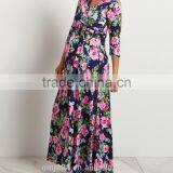 Dongguan Plus Size Maternity Clothes Manufacturers Nursing Floral Maxi Dress thumbnail-2