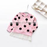 Wholesale Kids Girl T-shirts With Polka Dot Girls Fashion Clothes thumbnail-1