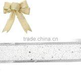 High Quality Christmas Decorating Silver Satin Ribbon thumbnail-2