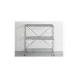 Storeroom Metal Display Stands With 3 Shelf , Chrome Plating