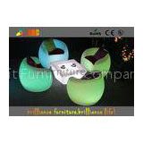 rechargeable illuminated commercial bar tables and chairs for event / party