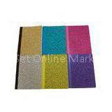6.5 x 8.5 Glitter Cardboard Cover Notebook / Colorful Composition Notebook
