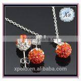 XP-JS-0221 FACTORY PRICE Golden Diamond Custome Jewelry Set