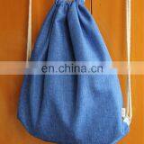 Cotton Canvas Draw String Backpack Student Book Bag thumbnail-2
