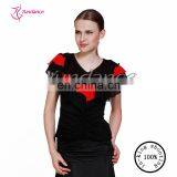 AB033 Black and Red Puffy Show Dance Wear, Modern Dance Wear thumbnail-3
