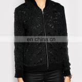 Bomber Black Lady Jacket in Lace thumbnail-4