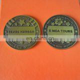 antique color plated personalized company logo customized coin for souvenir