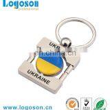 2017 Logoson Zinc Alloy Spinning Keychain