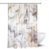 Marble Ink Texture Background Pattern Print Luxurious Shower Curtain thumbnail-1