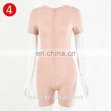 Sexy Rompers Club Bodysuit Zipper Jumpsuit Bodycon Shorts Playsuit Woman Clothes Dropshipping Casual Clothing Overalls For Women thumbnail-6