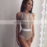 Women 2019 Patchwork Mesh New High Cut Beach Bikini Leopard Print Sexy Thong Swimwear Mujer Padded Hollow Beauty Back Swimsuit thumbnail-6