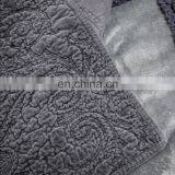 Comfortable Gray Color 100%cotton Velvet Embossed Quilt Bedspread /bedding Sheets Set 3d thumbnail-3